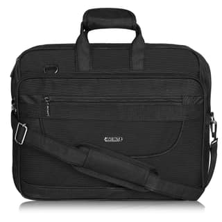 LOREM Black Color Linen fabric 28L Laptop Messenger Bag For Men New BG80