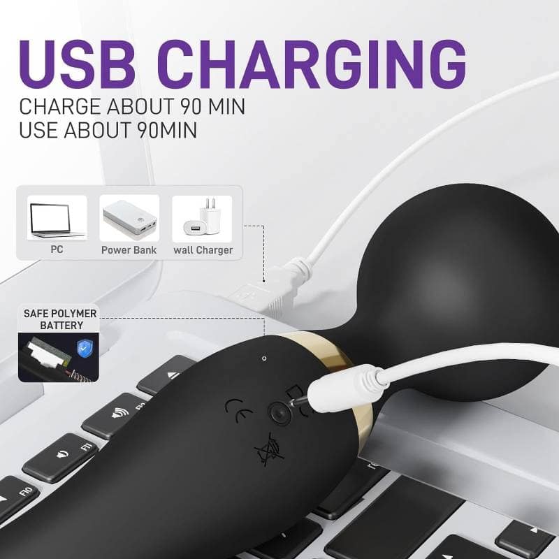 Full Body Electric Massager | 10 Vibration Speeds and Patterns | USB Rechargeable | WATERPROOF, Medical Grade Silicone view 7
