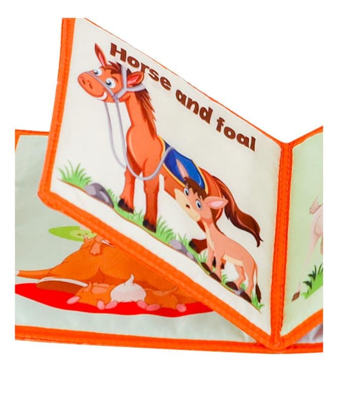 Skyculture� Farm Animals Mini Cloth Book - English Language, Soft Fabric Toy Book for Early Learning view 4
