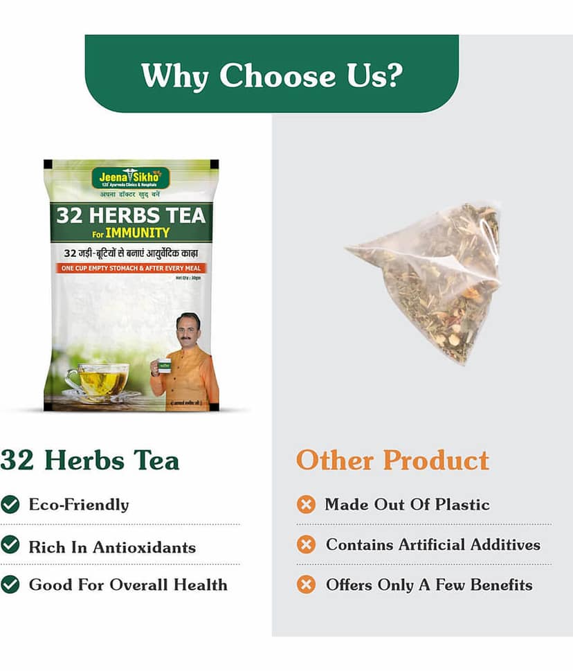 Jeena Sikho 32 Herbs Tea| Effective for Body Detox and Wellness, 30gm (Pack of 2) view 4