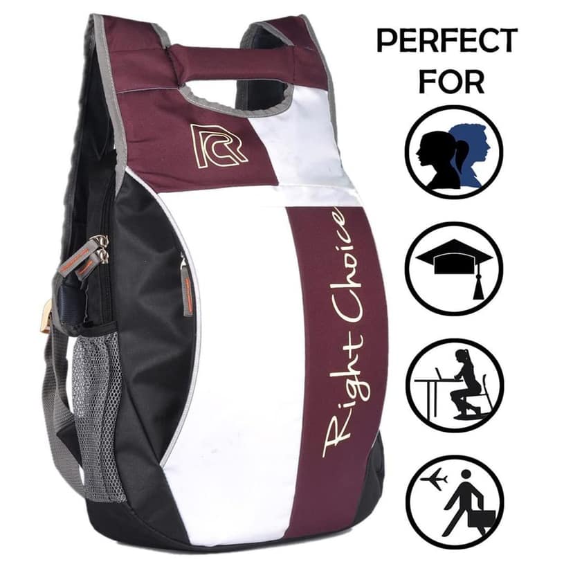 Right Choice Stylish tuff Quality College School Casual Backpack Bags (Boys and Girls) (Purple) view 2