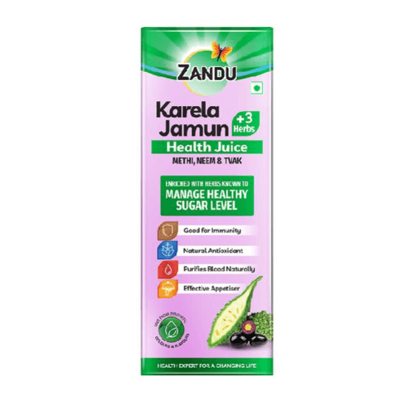 Zandu Karela Jamun Plus 3 Herbs Health Juice 1000 Ml