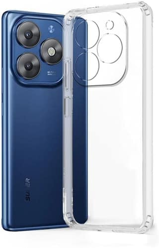 PLUGTECH TPU Ultra Hybrid Clear Camera Protection Back Cover Case for Tecno Pop 8