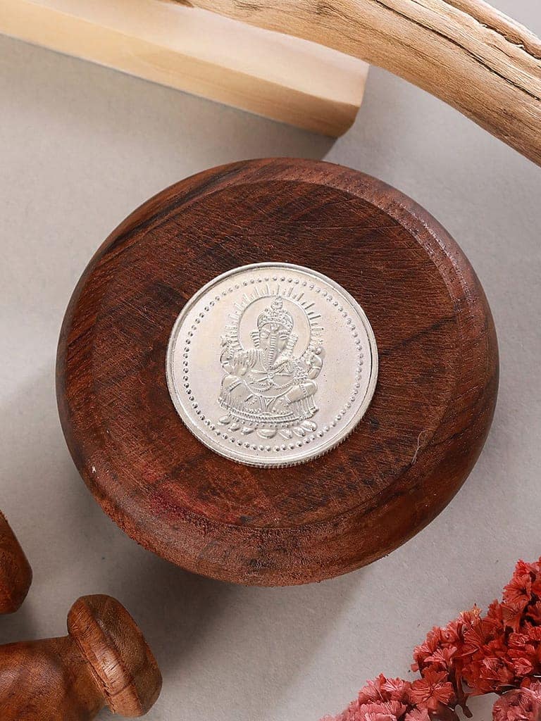Lord Ganapati 10 gram 999 Round Silver Coin view 3