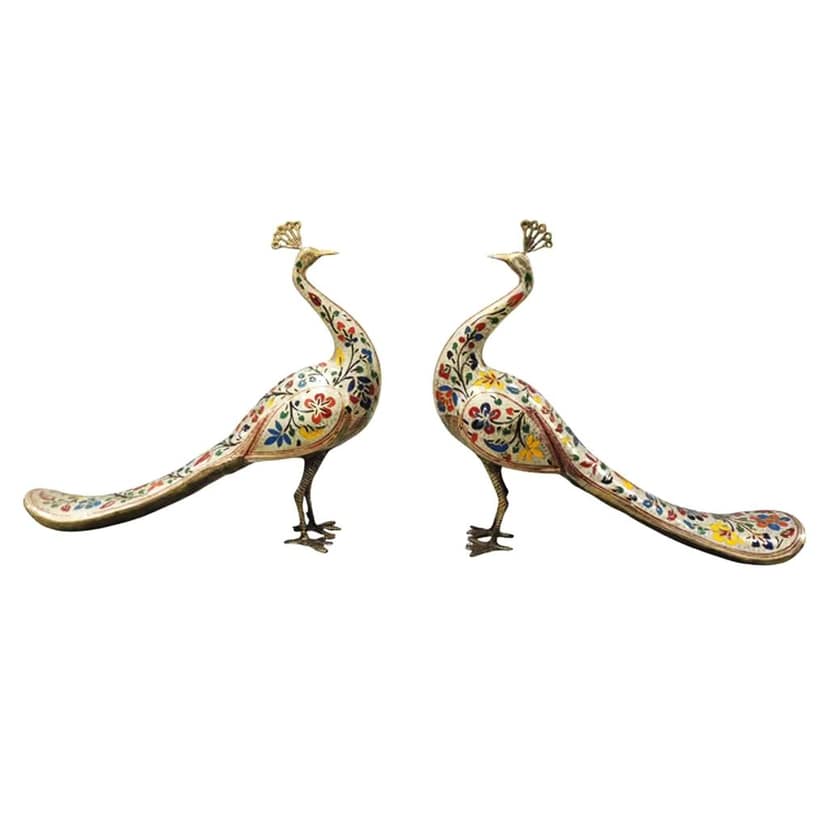 Decorative Brass Peacock Showpiece Statue for Home & Office, Height : 22 Inch (ANMAS269 C) view 2