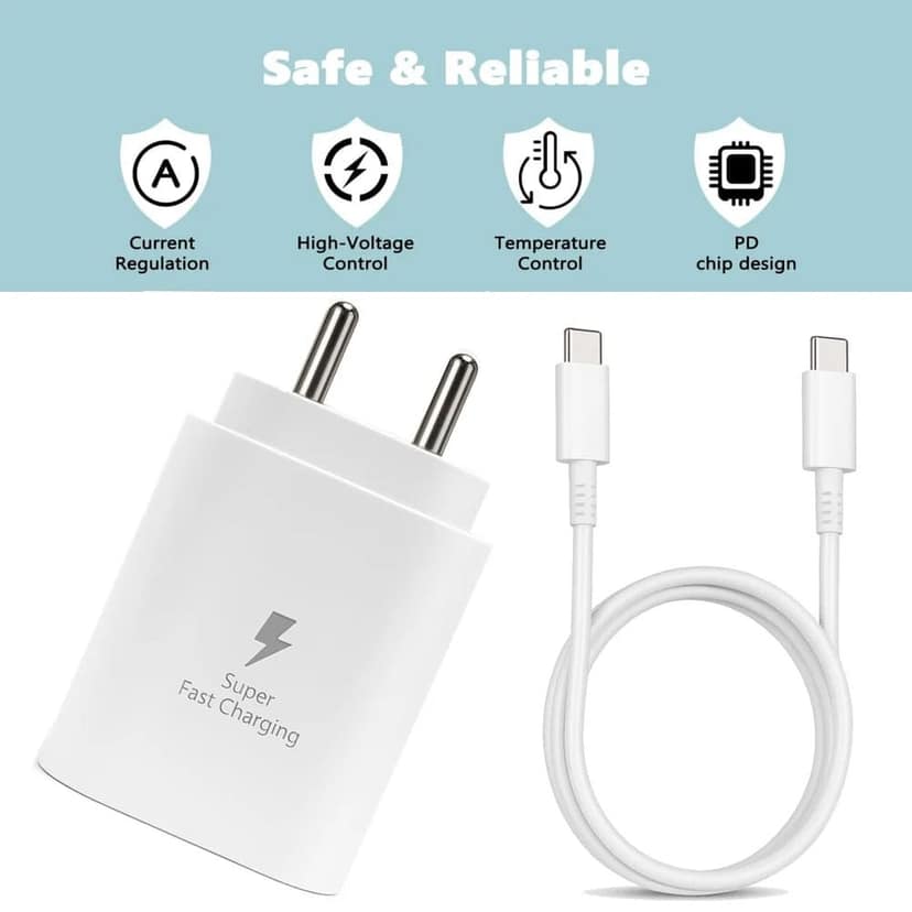 Super Fast Charging Wall Charger with USB-C Cable view 4