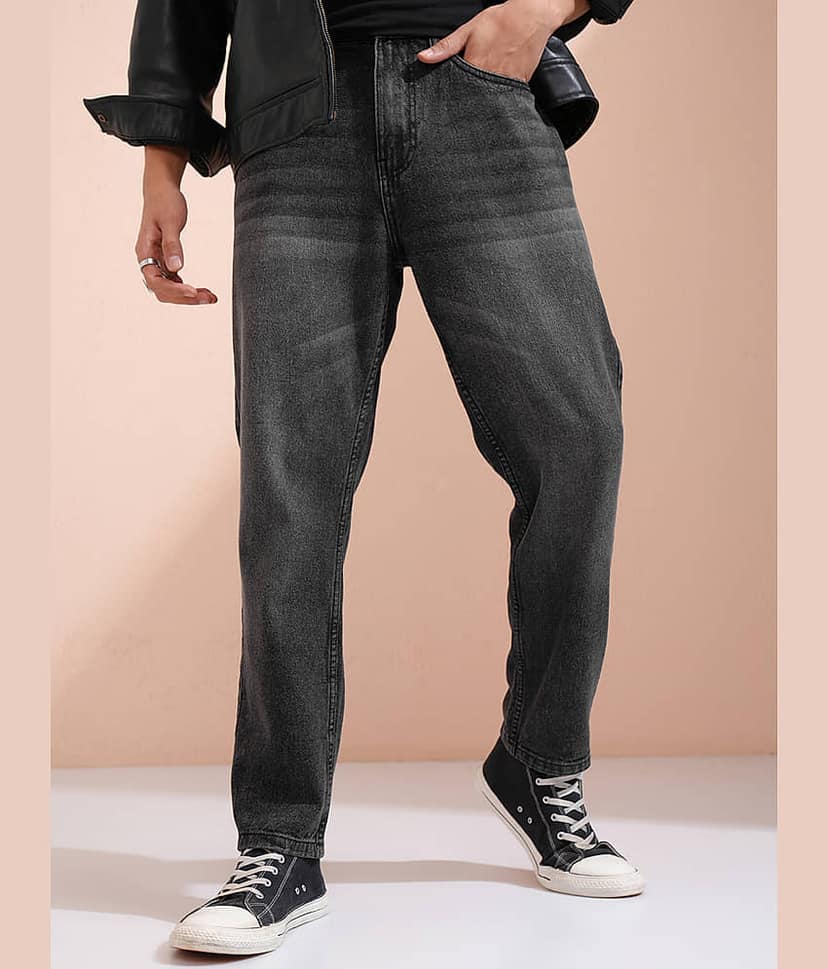 Highlander Solid Men's Jeans - Dark Grey ( Pack of 1 )