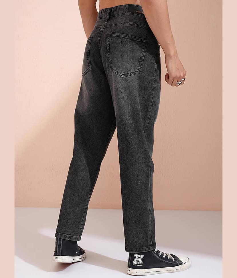 Highlander Solid Men's Jeans - Dark Grey ( Pack of 1 ) view 3
