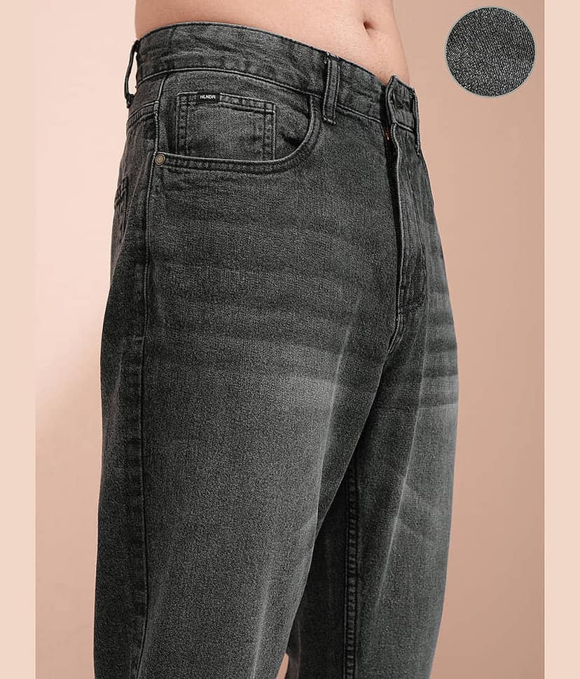 Highlander Solid Men's Jeans - Dark Grey ( Pack of 1 ) view 5