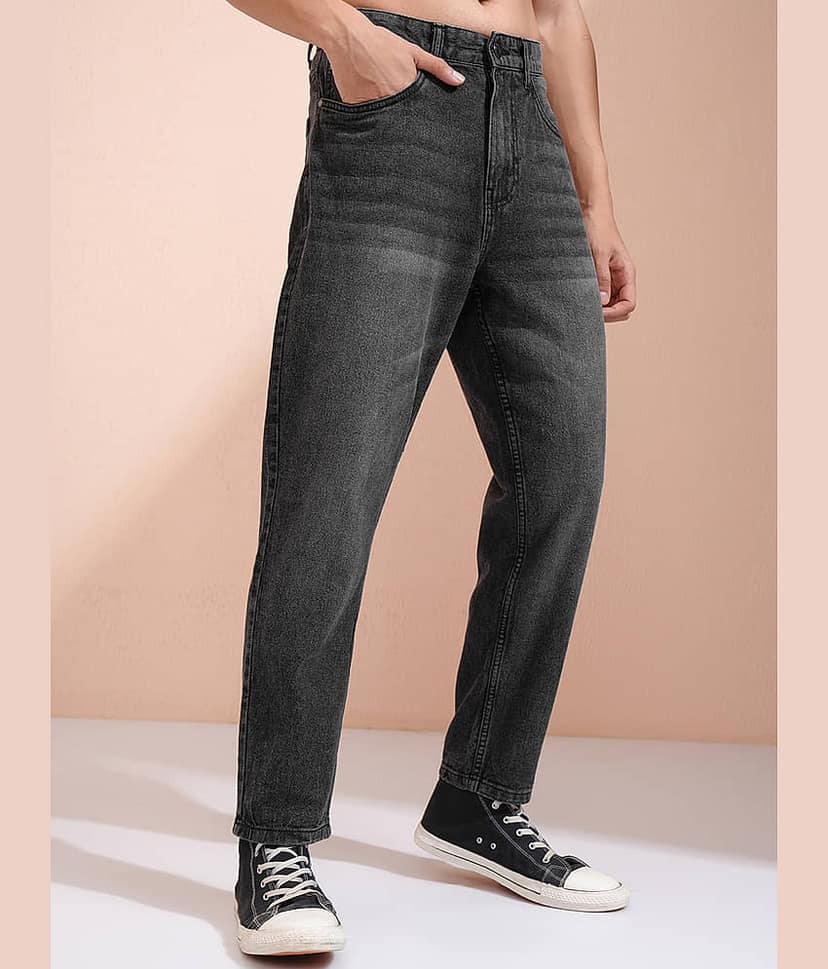 Highlander Solid Men's Jeans - Dark Grey ( Pack of 1 ) view 6