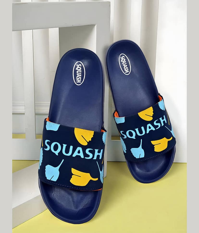 Squash Blue Men's Slide Flip Flop