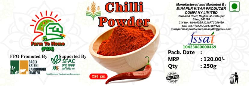 Pure Chilli Powder - 100% Natural and Fresh | 250gm view 4
