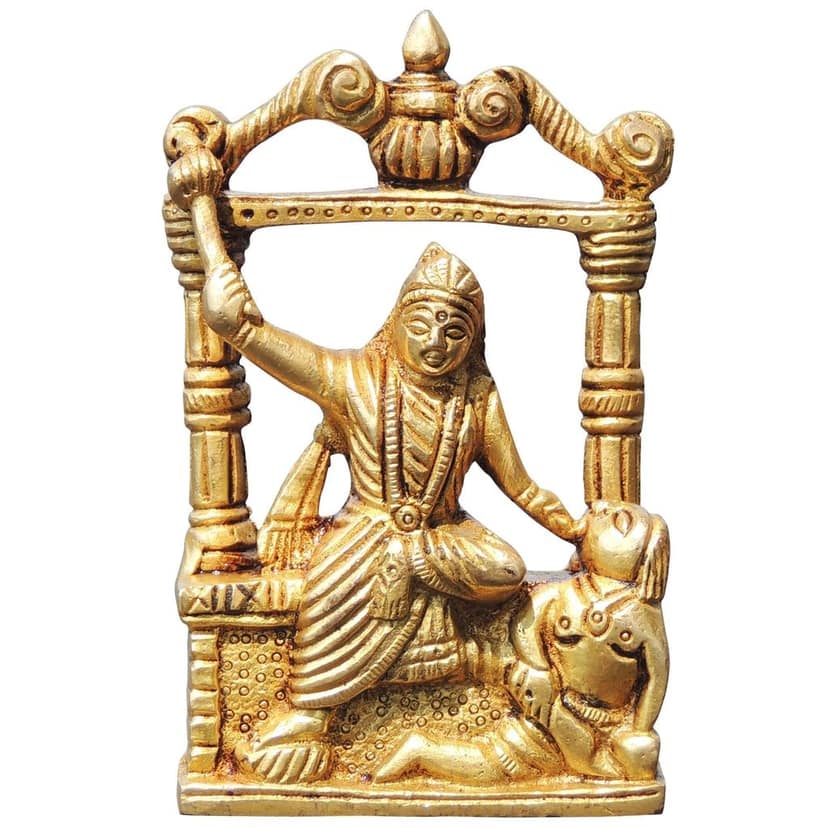 Brass Baglamukhi Devi Statue, Height : 4.5 Inch (BSMAS1719 D) view 2