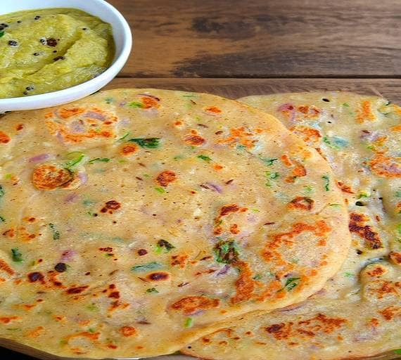 Wheat Dosa with tomato chutney(2pcs)