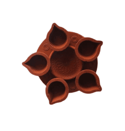 Handmade Clay Diya for Diwali Decoration - Decorative Items pack of 2
