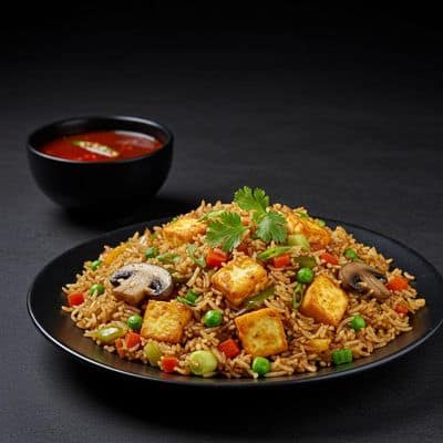 Paneer Mushroom Fried Rice
