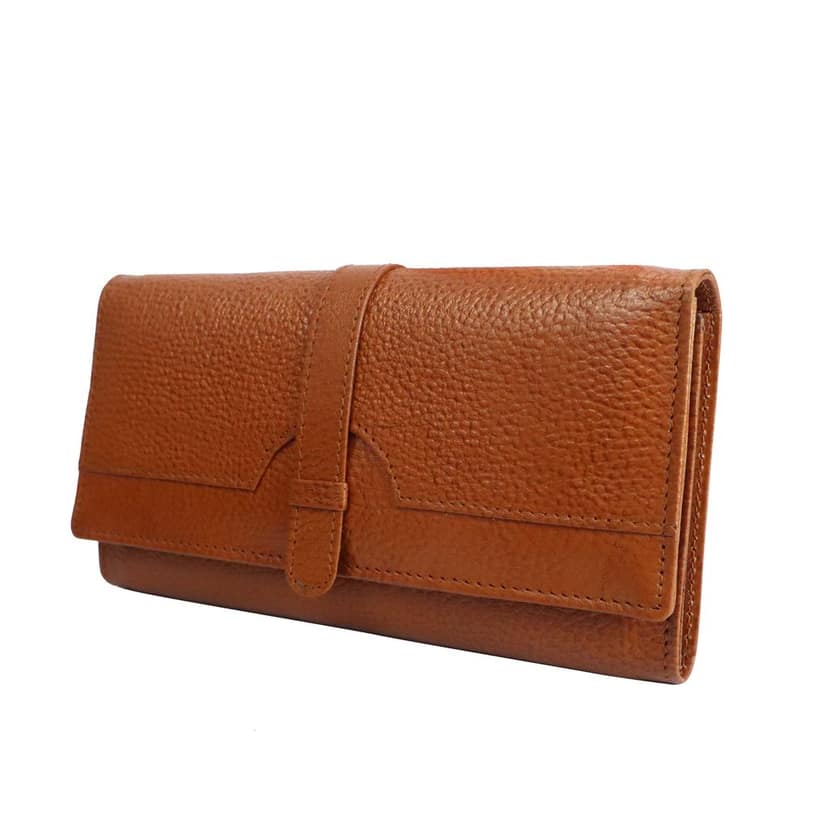 Women Trendy Dark Brown Genuine Leather Wallet view 3