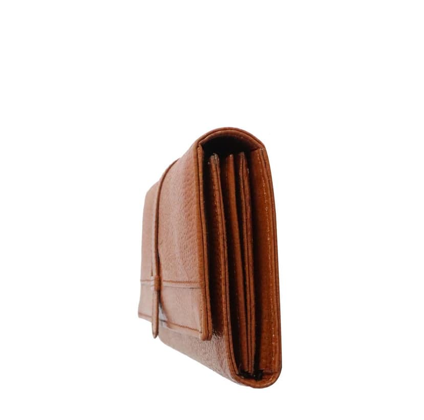 Women Trendy Dark Brown Genuine Leather Wallet view 5