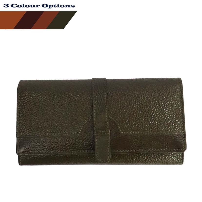 Women Trendy Dark Brown Genuine Leather Wallet view 8