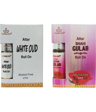 Shahi Gulab 7ml Attar 1pc. and White oud 7ml Attar 1pc.