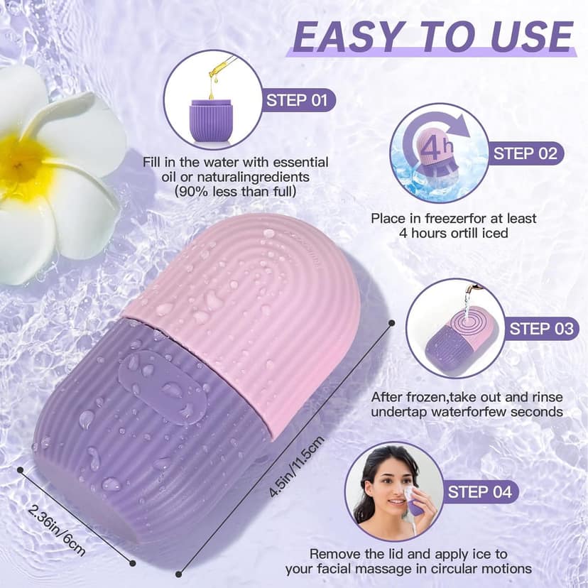 DEALZONE Reusable Silicone Ice Face Roller & Aroma Deodorant view 3