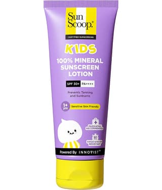 Sunscoop Kids Lotion 100% Mineral Sunburns Sunscreen Spf30+ Pa++++ For Sensitive Skin Friendly, 75ml (Pack of 1)