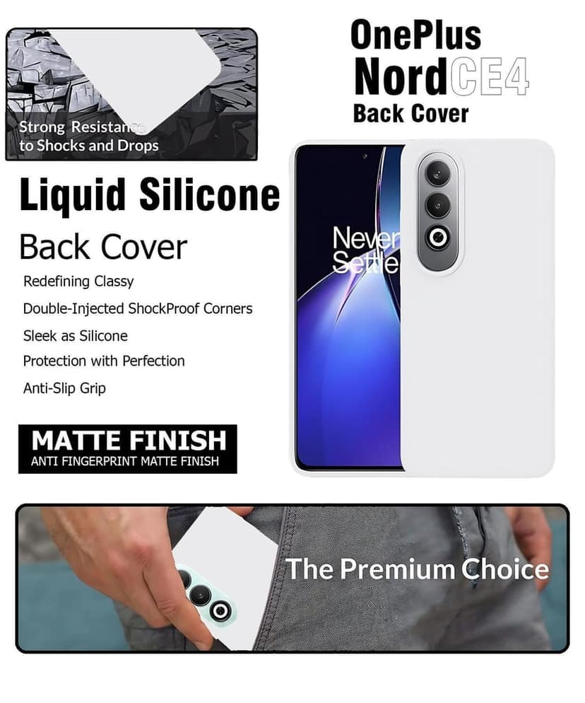 LIRAMARK Liquid Silicone Soft Back Cover Case for OnePlus Nord CE4 5G view 3