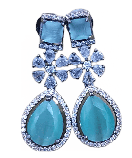 American Diamond With Stone work Beautiful Party wear Earrings