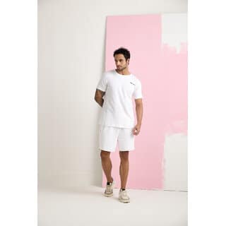 Avocado Mens White Washed 100% Cotton Round Neck T-Shirt