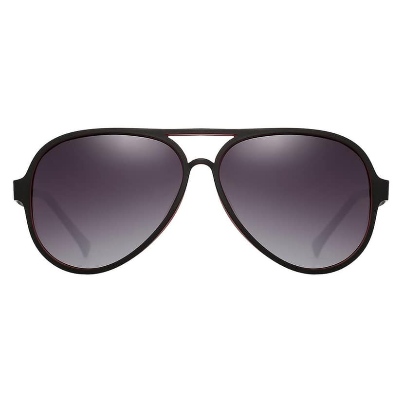 PARIM Polarized Men's Aviator Sunglasses Black::Red Frame / Grey Lenses | SKU 1024 R1 view 2