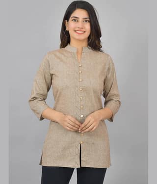 Cotton Blend Short Kurti For Women (Pack of 1)