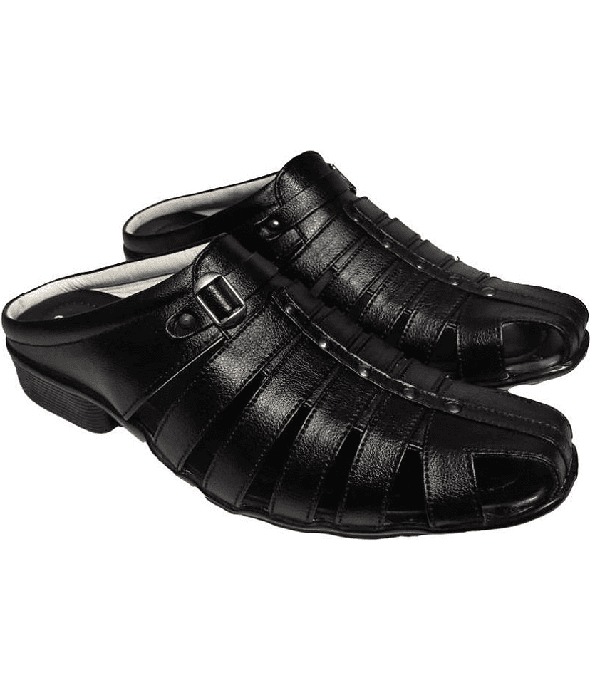 RAGE GAZE - Black Men's Sandals