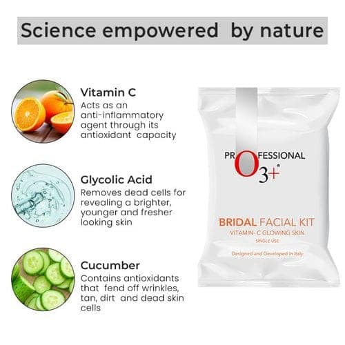 O3+ Bridal Facial Kit Vitamin C Glowing Skin (67gm+69ml) view 4