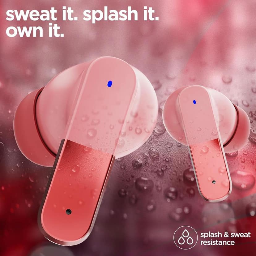 Dubstep Buzz X12 TWS Earbuds, 60H Playtime, Bluetooth 6.0 Wireless Earbuds with ENC Noise Cancellation, Type-C Fast Charging (Pink) view 9