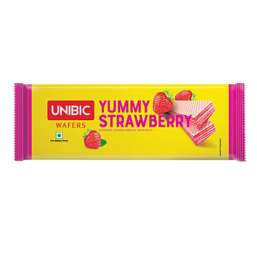 UNIBIC Wafers - Yummy Strawberry, 75 g (1+1)