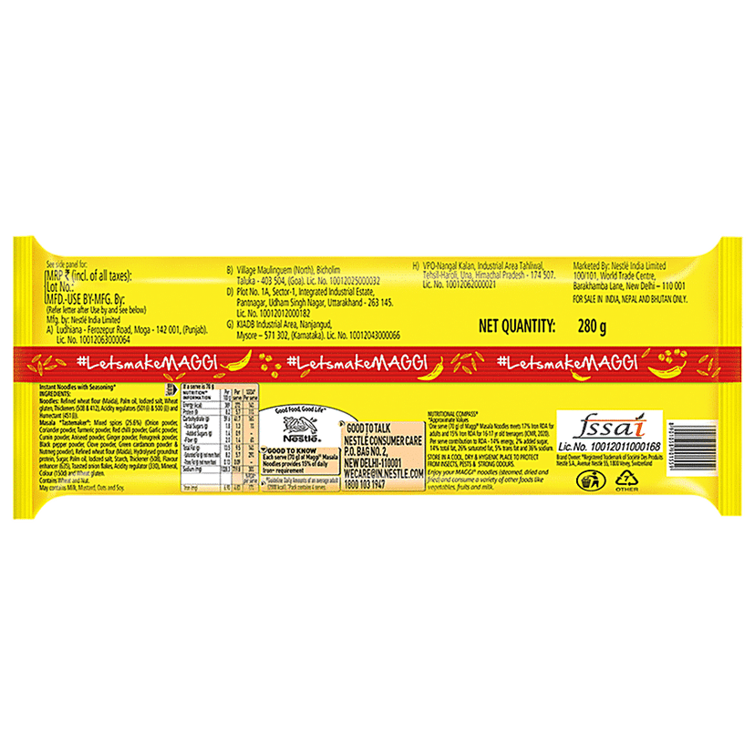 Maggi 2-Min Masala Instant Noodles, 280 gm view 2