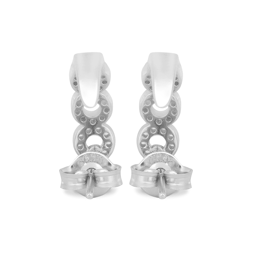Zarkan Donut Lover Silver Studs view 4