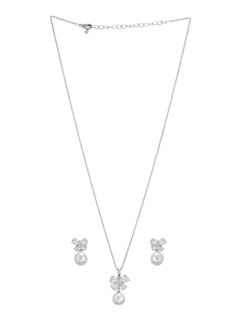 Elegant Pearl & Butterfly Pendant with Matching Earrings view 10