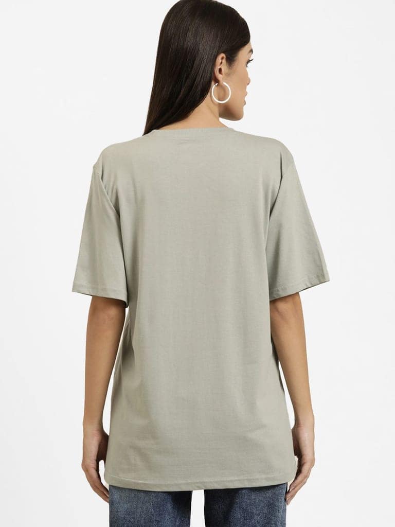 Women Light Brown Printed T-shirt view 4
