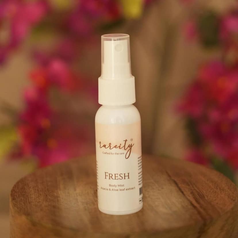 Rareity Fresh Body Mist | Infused with Acacia & Aloe Vera | Hydrating, Long-Lasting Natural Scent | Refreshing Daily Body Spray for Women