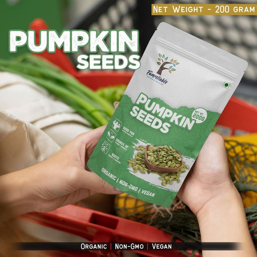 Famreliable Premium Pumpkin Seeds - 400g of Nutrient-Rich Goodness! Elevate Your Snacking Experience Now view 4