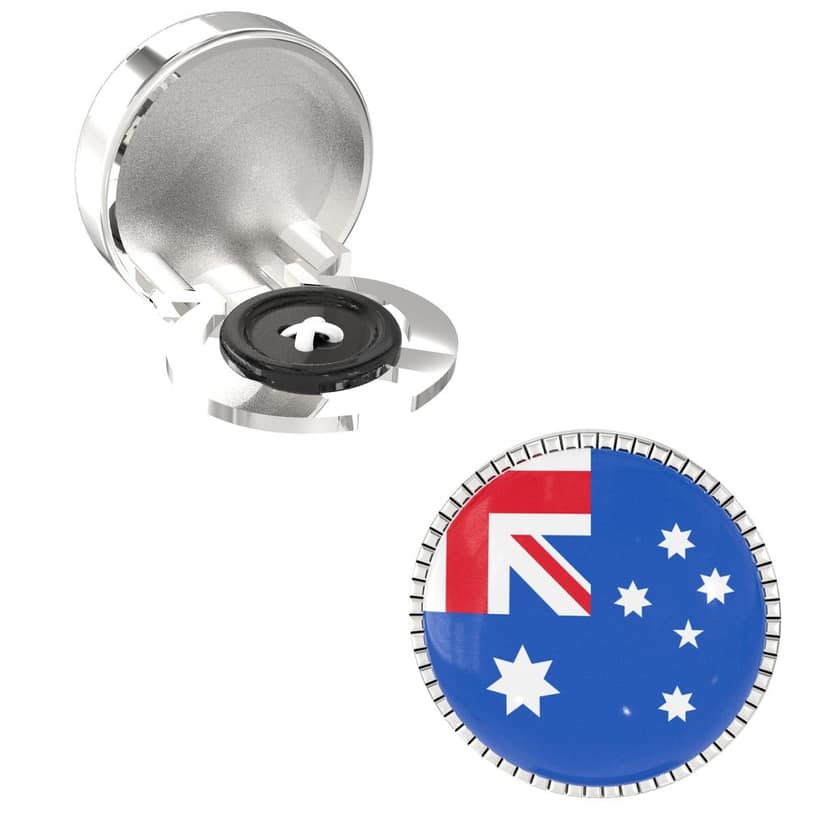 The Smart Buttons - Shirt Button Cover Cufflinks for Men - Australia Flag Style