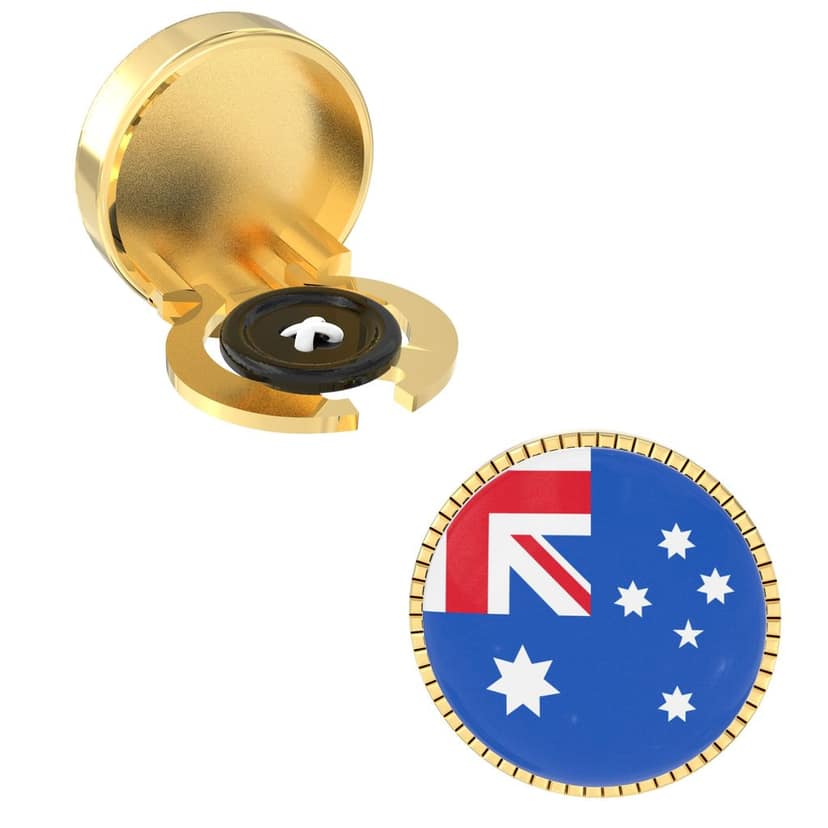 The Smart Buttons - Shirt Button Cover Cufflinks for Men - Australia Flag Style view 7