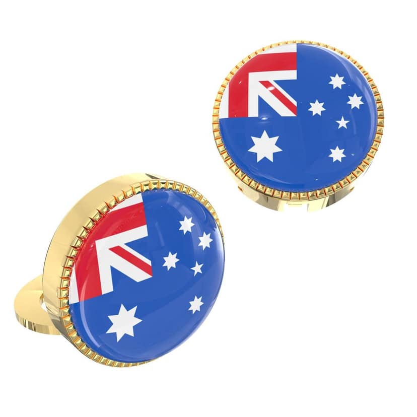 The Smart Buttons - Shirt Button Cover Cufflinks for Men - Australia Flag Style view 8