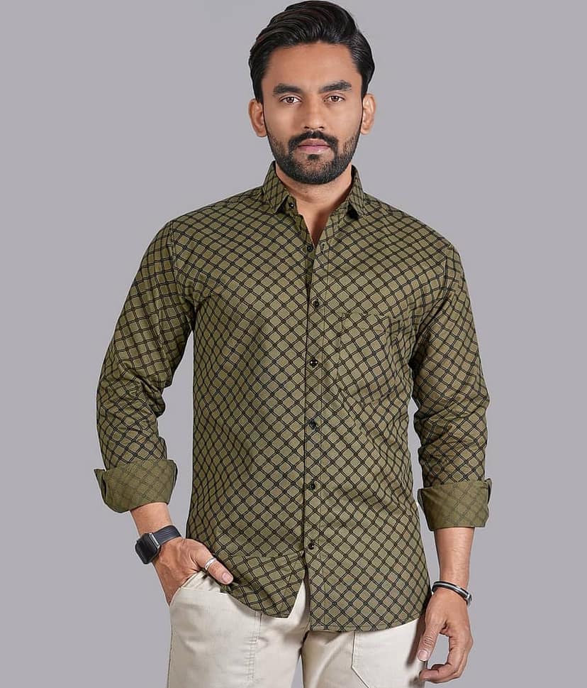 ADWYN PETER 100% Cotton Regular Fit Printed Full Sleeves Men's Casual Shirt - Multicolor 4 ( Pack of 1 )