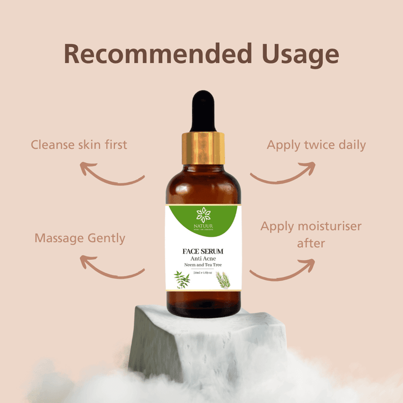 NATUUR - Anti Acne Face Serum - 50ml | Controls Oil Production | Reduces Inflammation & Prevents Breakouts | For Clear & Healthy-Looking Skin view 4
