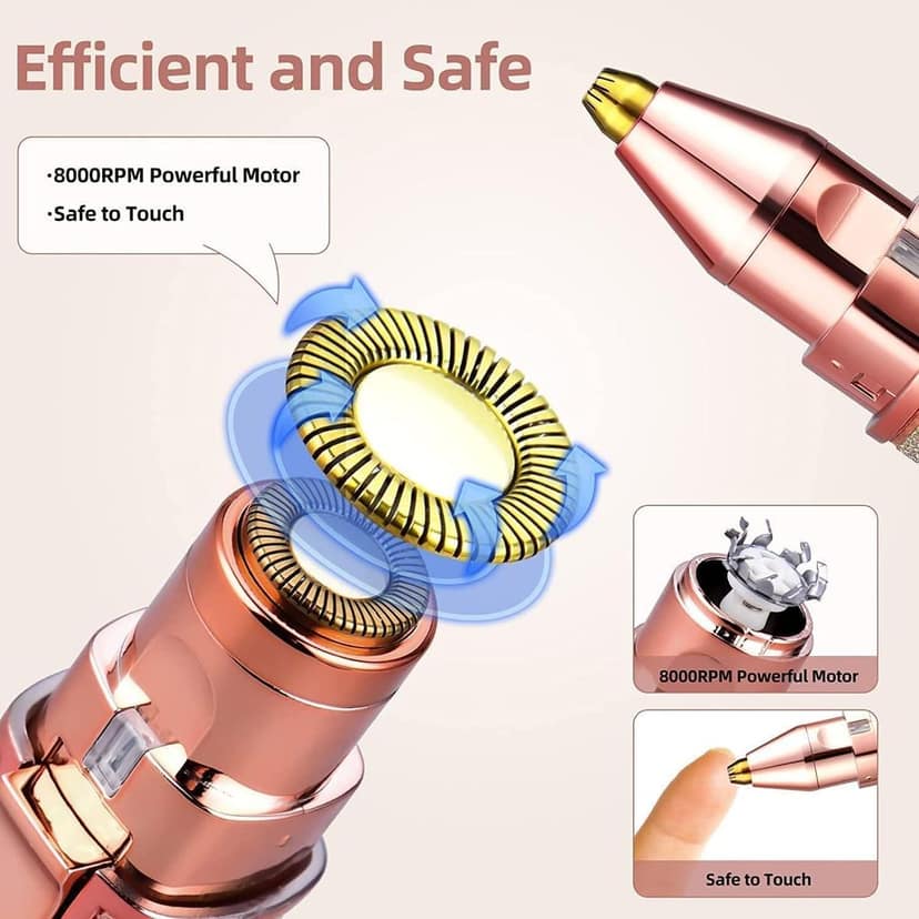 2-in-1 Rechargeable Eyebrow & Facial Hair Remover, Eyebrow Trimmer and Epilator for Women view 5