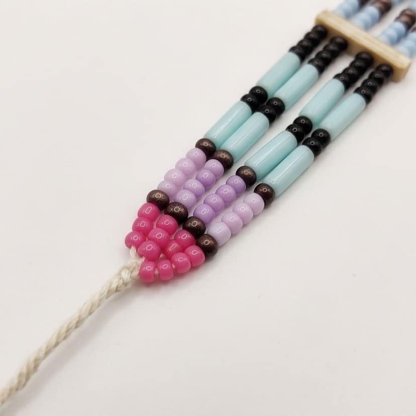 Handcrafted Multi-Strand Beaded Choker with Earrings view 4