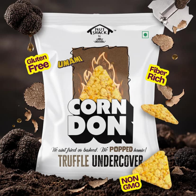 Mr Makhana Corndon Korean Gangnam Truffle Undercover and Dons BBQ Popped Corn Chips Combo Pack of 3 view 3