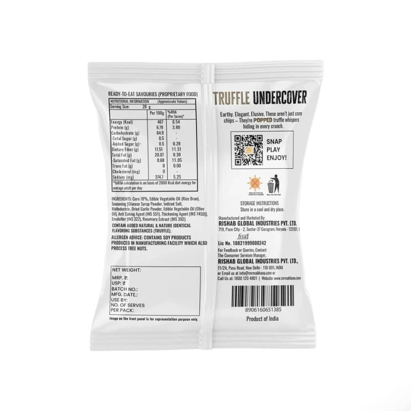 Mr Makhana Corndon Korean Gangnam Truffle Undercover and Dons BBQ Popped Corn Chips Combo Pack of 3 view 6